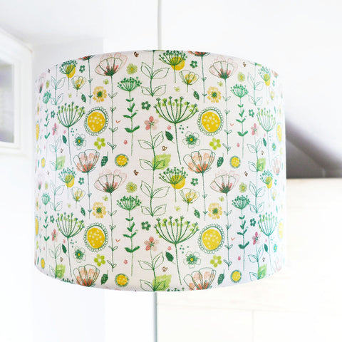 Meadow Print Linen Lampshade