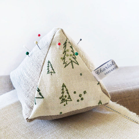 LINEN PIN CUSHION - Forest