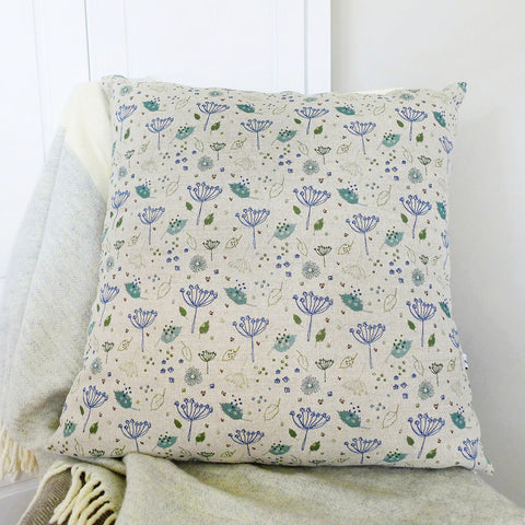 Blue Parsley Linen Cushion