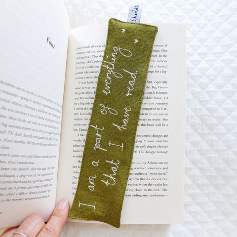 A Part of Everything Embroidered Bookmark