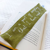 A Part of Everything Embroidered Bookmark
