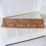 Autumn Leaves Embroidered Bookmark
