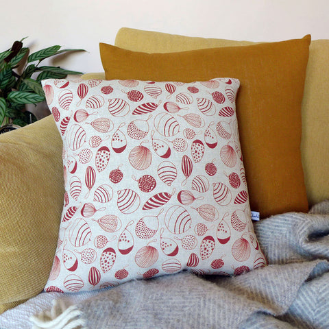 Berry Baubles Linen Cushion