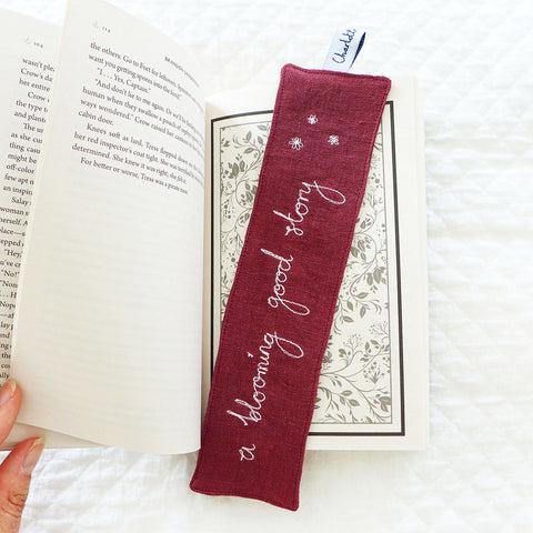 Blooming Good Embroidered Bookmark