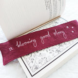 Blooming Good Embroidered Bookmark
