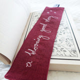 Blooming Good Embroidered Bookmark
