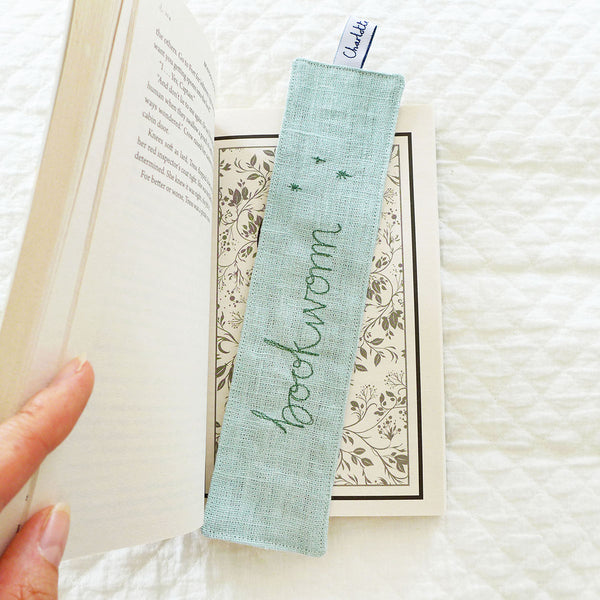 Bookworm Embroidered Bookmark