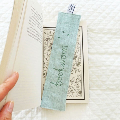 Bookworm Embroidered Bookmark