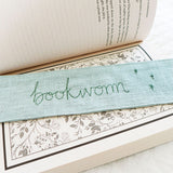 Bookworm Embroidered Bookmark
