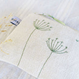 Embroidered Cow Parsley Linen Purse
