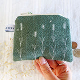 Embroidered Lavender Forest Green Purse