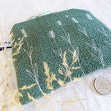 Embroidered Lavender Forest Green Purse