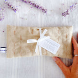 Embroidered Natural Lavender Eye Pillow