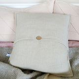 Embroidered Natural Linen Cow Parsley Cushion