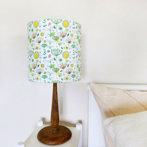 Meadow Print Linen Lampshade