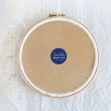 Ivory Linen Wildflowers Embroidery Hoop Picture