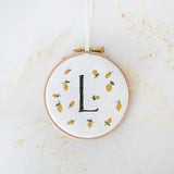 L is for Lemons Embroidery Hoop Picture