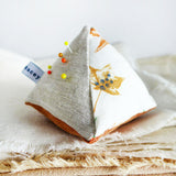 Leaf Flurry Linen Pin Cushion