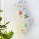Leaf Flurry Linen Stocking