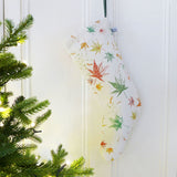 Leaf Flurry Linen Stocking