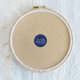 Natural Linen 'Bloom' Embroidery Hoop Picture