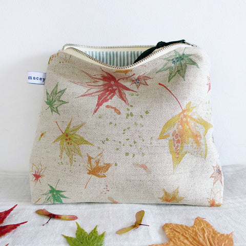 Leaf Flurry Tall Pouch