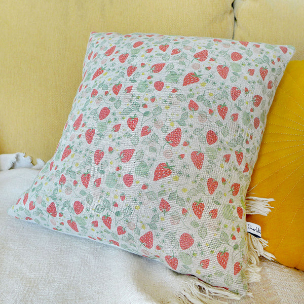 Strawberries Linen Cushion