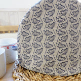 Navy Cow Parsley Linen Tea Cosy