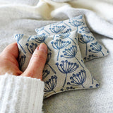 Navy Cow Parsley Wheat Hand Warmers