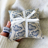 Navy Cow Parsley Wheat Hand Warmers