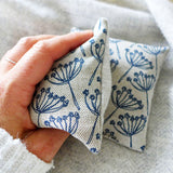 Navy Cow Parsley Wheat Hand Warmers