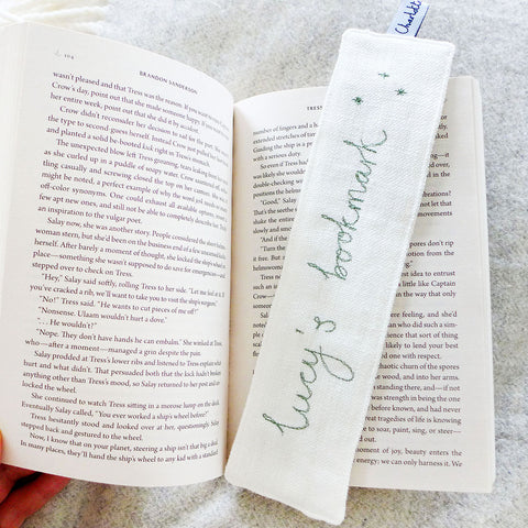 Personalised Embroidered Bookmark