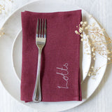 Personalised Embroidered Linen Napkins