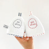 LINEN EGG COSIES - mr and mrs