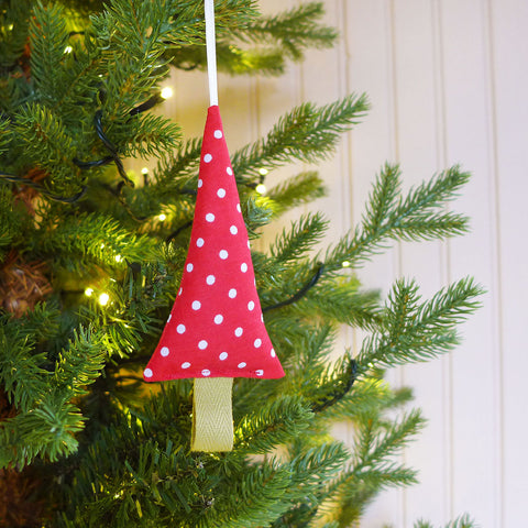 Red Spotty Little Tree Decoration