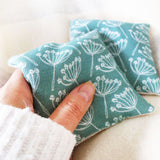 Sea Green Cow Parsley Wheat Hand Warmers