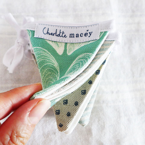 Sea Green Mussels Mini Bunting