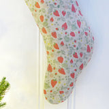 Strawberries Linen Stocking