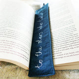 To the Stars Who Listen Embroidered Bookmark