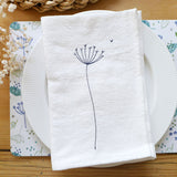 EMBROIDERED WHITE NAPKINS - cow parsley