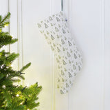 Winter Forest Linen Stocking