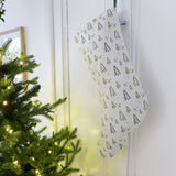 Winter Forest Linen Stocking
