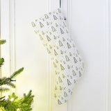 Winter Forest Linen Stocking