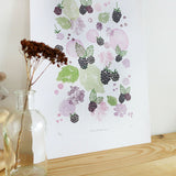 'Blackberries' A4 Wall Art Print