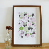 'Blackberries' A4 Wall Art Print