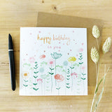 CARD - birthday flowers