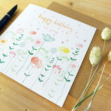CARD - birthday flowers