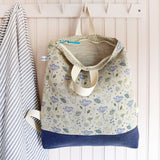 LINEN RUCKSACK - Blue Parsley