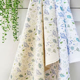 PRINTED COTTON TEA TOWEL - Blue Parsley