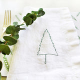 EMBROIDERED NAPKINS - white Forest